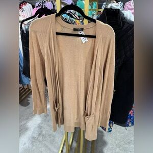 Tahari Light Brown Cardigan Sweater